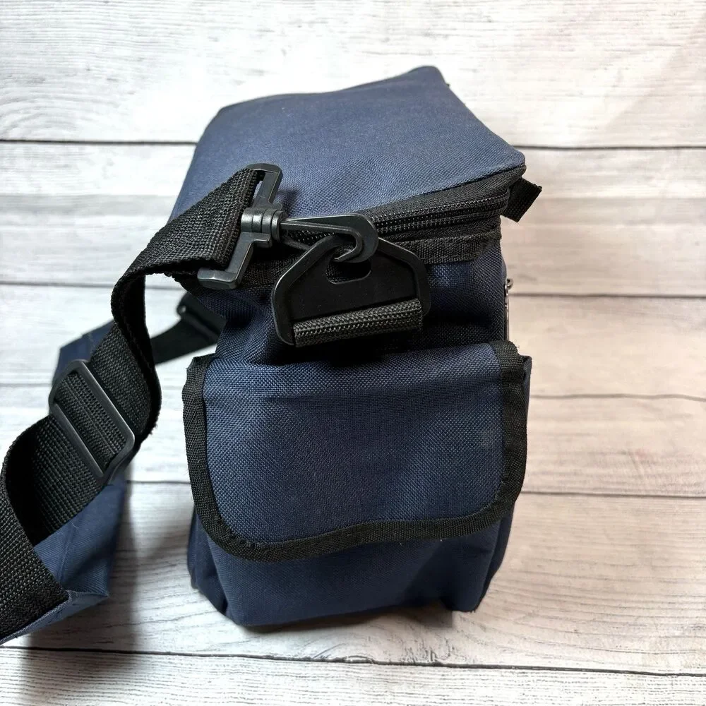 Innova Disc Golf Bag Standard 8-10 Disc Shoulder Strap Blue Zip Pockets